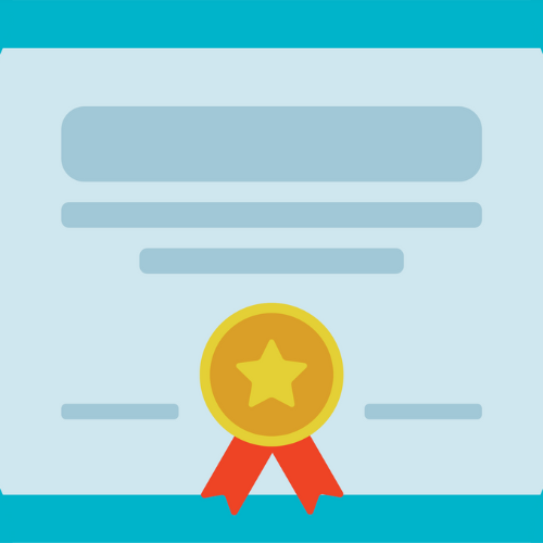 badge and certificate